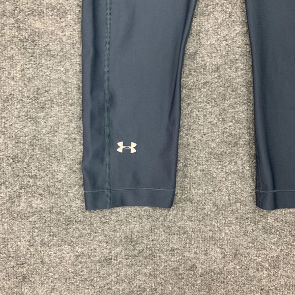 Under Armour HeatGear Compression Legging Women S Small Shark Blue Pull On Capri - Picture 7 of 13